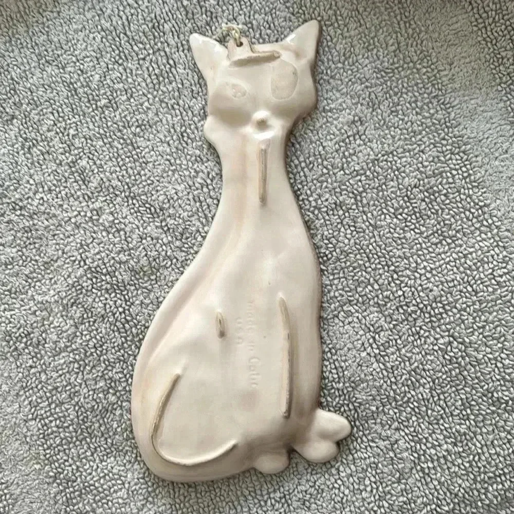 VTG 1960’s MCM 18” Made in CA Glazed Siamese Cat Wall Hanging/Tray - Picture 4 of 7
